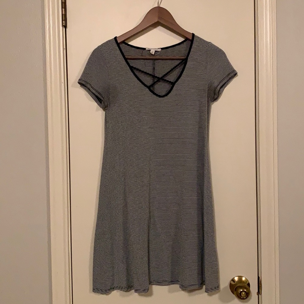 Strappy Neck T-shirt Dress